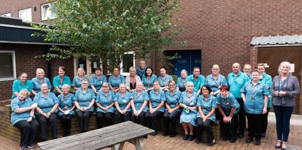 A group photo of staff who work in Barnsley Facilities Services