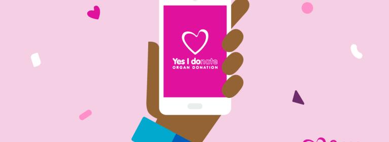 "Yes I do" organ donation graphic