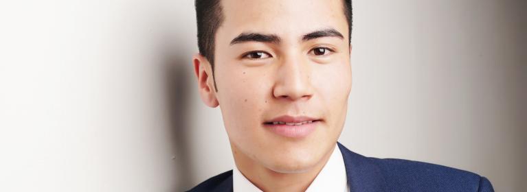 Young man in a suit