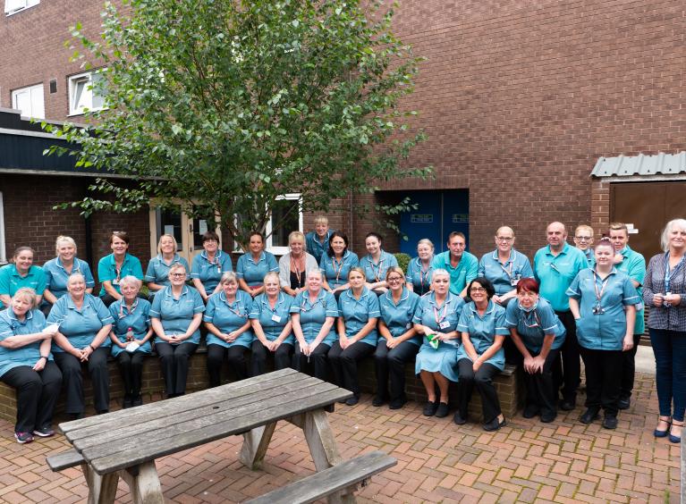 A group photo of staff who work in Barnsley Facilities Services