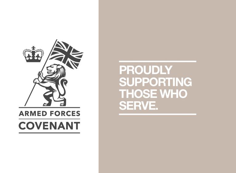 Armed Forces Covenant - Proudly supporting those who serve
