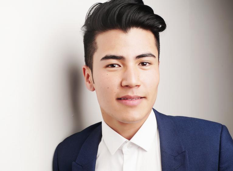 Young man in a suit