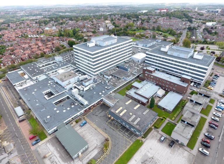 Barnsley hospital aerial view