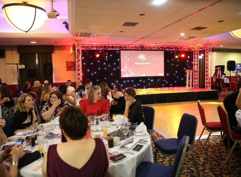 Glamorous dinner guests at the Heart Awards