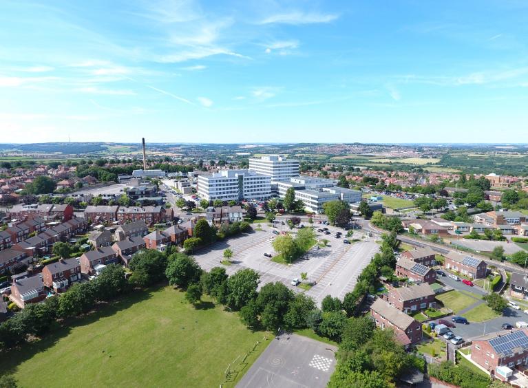 Ariel view of Barnsley Hospital