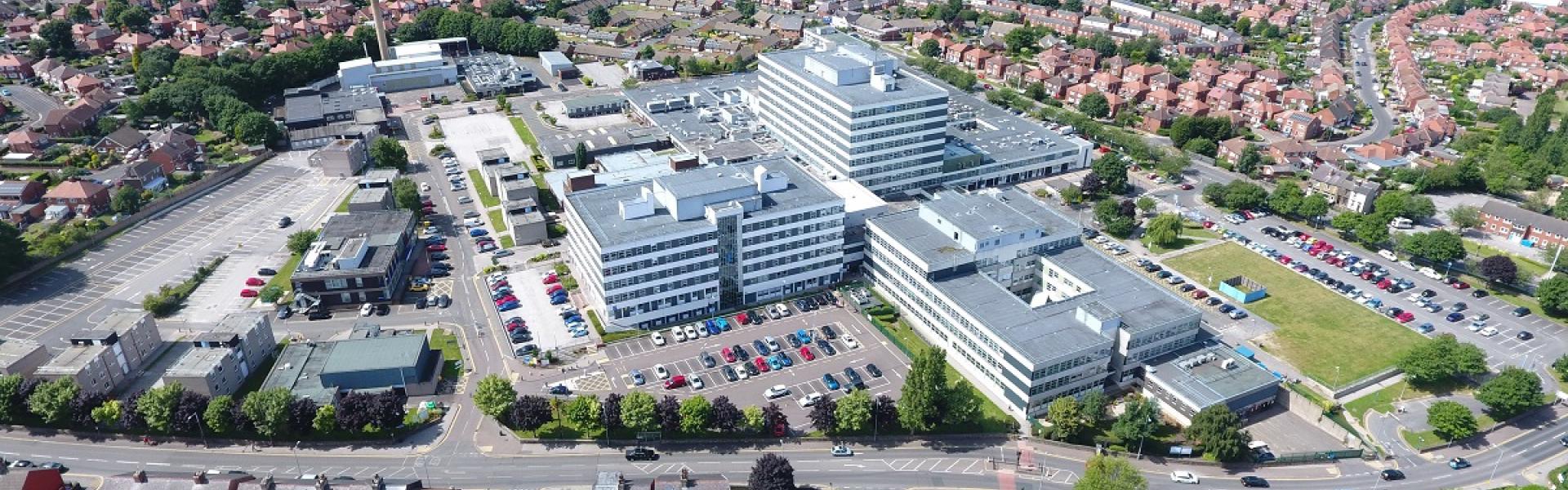 Aerial photo of Barnsley Hospital