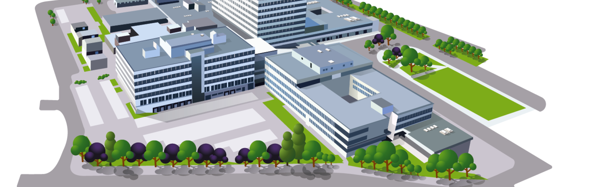 Illustration of the Barnsley Hospital site
