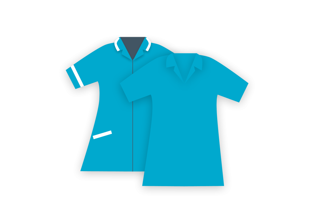 Domestics and housekeepers uniform, teal